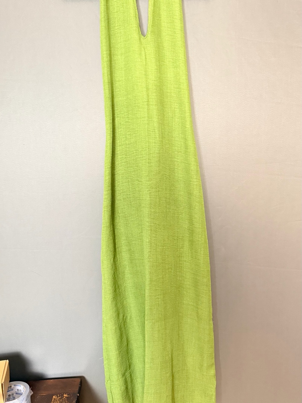Lime Green Women's Maxi Dress Halter top